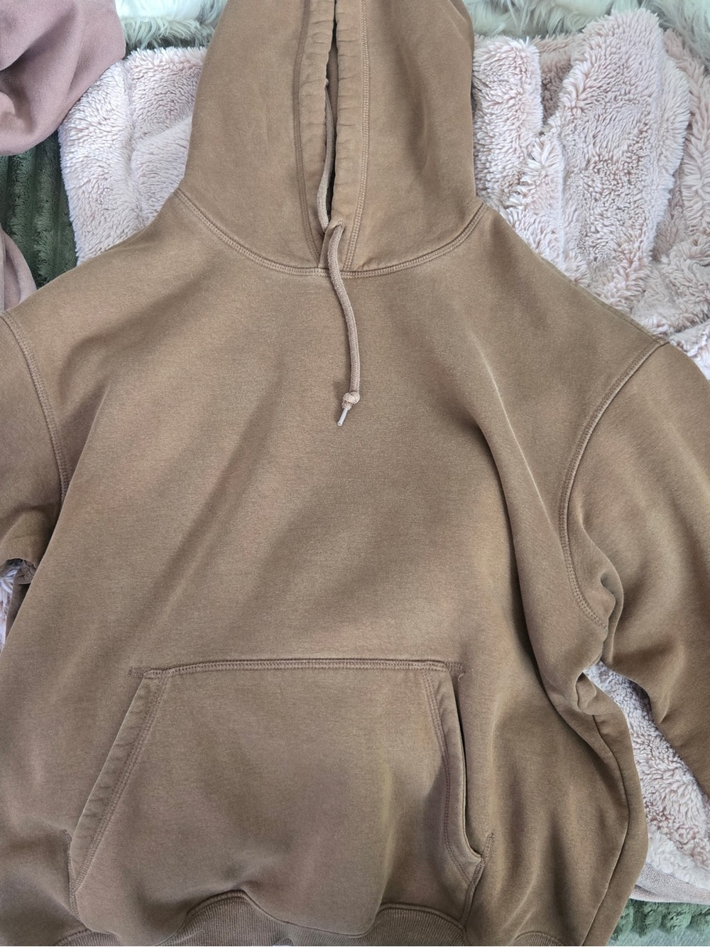 H&M Men's Crewneck Hoodie in Light Brown / Tan